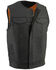 Image #2 - Milwaukee Leather Men's Cool-Tec Leather Concealed Carry Motorcycle Club Style Vest, Black, hi-res