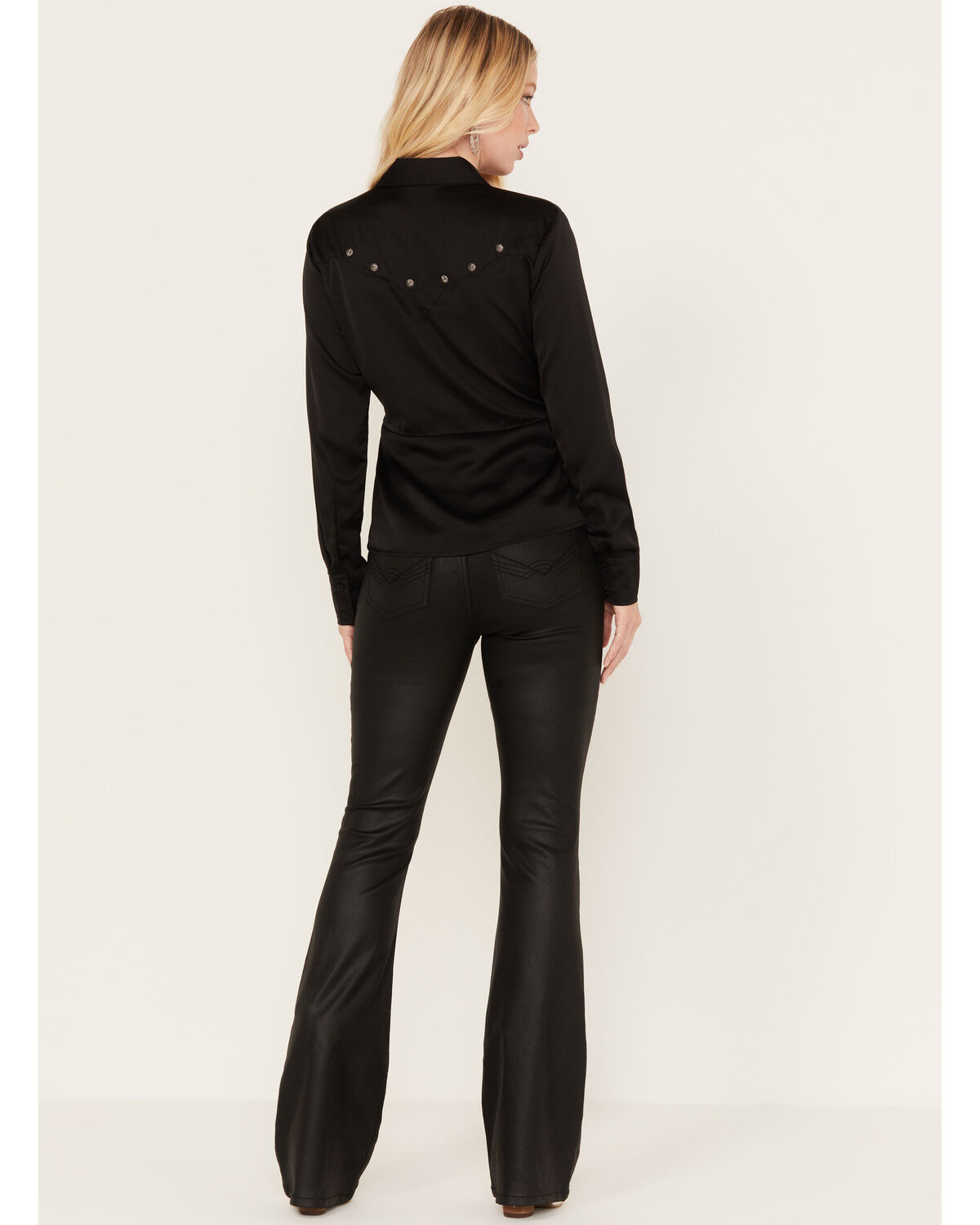 Image #3 - Idyllwind Women's Jayme Coated High Risin Bootcut Jeans, Black, hi-res