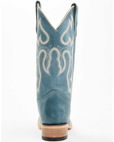 Image #5 - Corral Women's Distressed Embroidered Western Boots - Broad Square Toe , Blue, hi-res