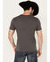 Rock & Roll Denim Men's Scenic Bull Skull Print Short Sleeve Graphic T-Shirt, Charcoal, hi-res