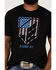 RANK 45 Men's Gate Flag Logo Graphic T-Shirt , Black, hi-res