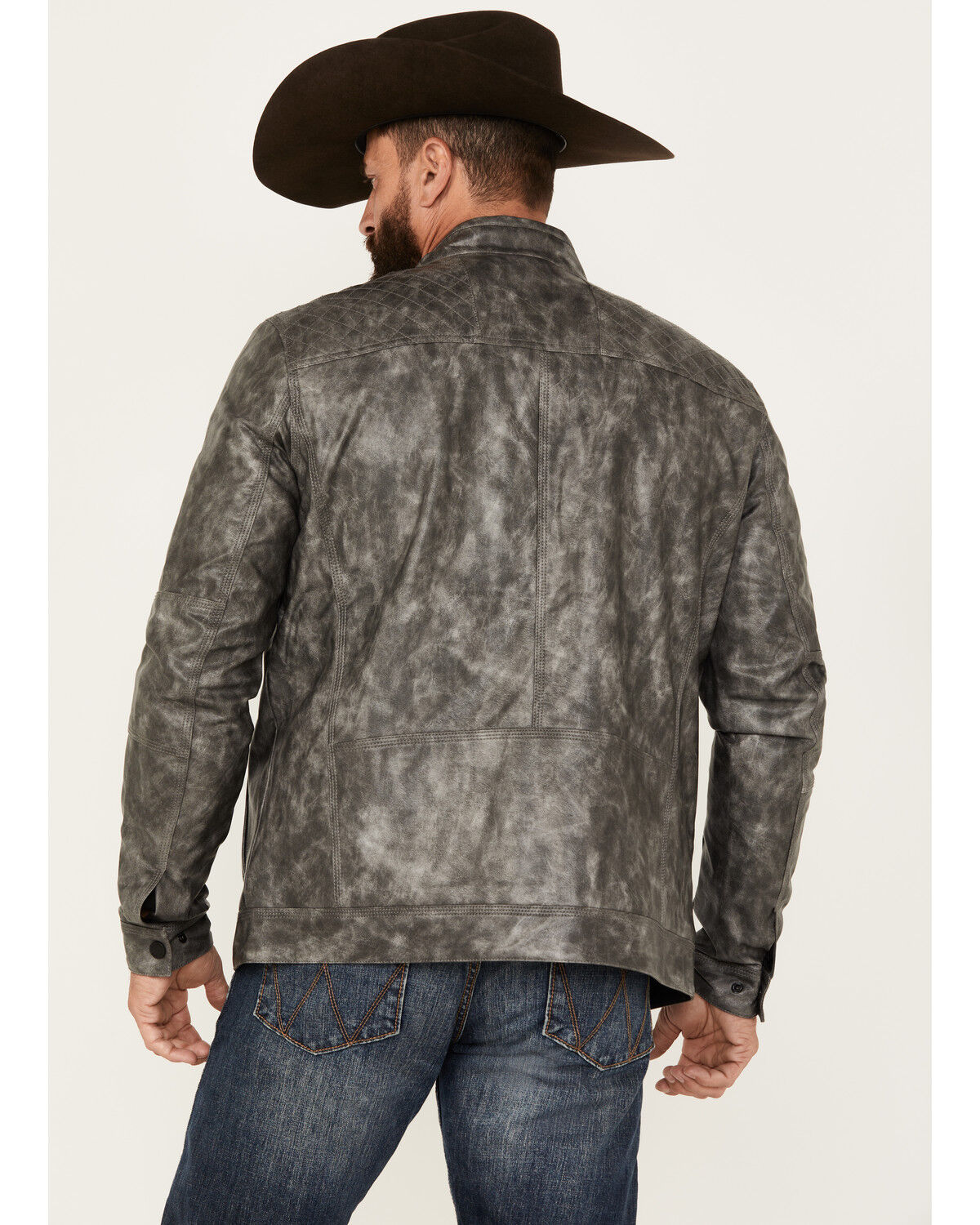 Image #4 - Cody James Men's Backwoods 2.0 Leather Jacket - Big, Charcoal, hi-res