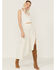 Image #1 - Shyanne Women's White Eyelet Hi Low Midi Skirt, White, hi-res