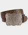 Image #1 - Nocona Belt Co. Women's Embossed Leather Cross Buckle Belt, Brown, hi-res