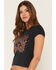 Image #2 - Blue Life Women's Nashville USA Short Sleeve Graphic Tee, Black, hi-res