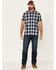 North River Men's Plaid Short Sleeve Button Down Western Shirt , Indigo, hi-res