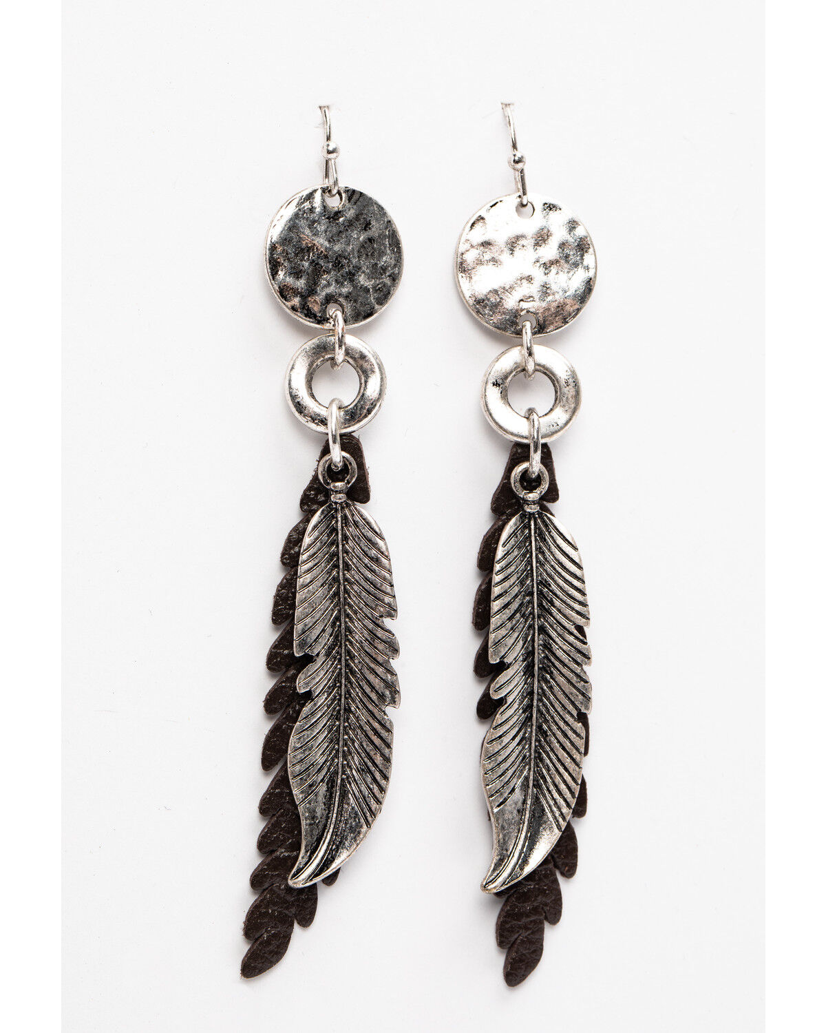 Image #1 - Idyllwind Women's Wing Feather Earrings, Silver, hi-res