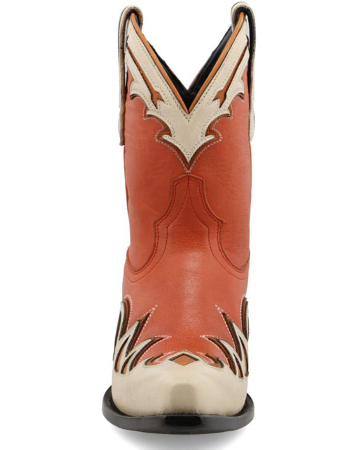 Image #4 - Black Star Women's Cell-Sole Leather Western Booties - Snip Toe, Red, hi-res