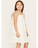 Image #2 - Hayden Girls' Ditsy Floral Print Sleeveless Shift Dress, White, hi-res