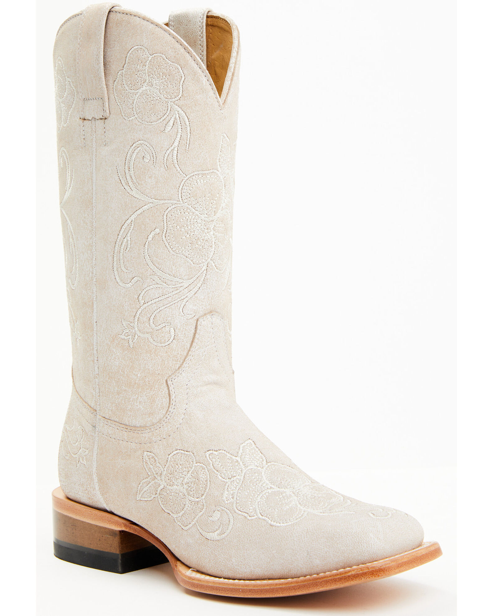 White square toe booties sale