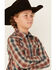 Image #2 - Cody James Boys' Ricardo Plaid Print Long Sleeve Snap Western Shirt, Tan, hi-res