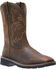 Image #1 - Wolverine Men's Rancher Wellington Work Boots - Broad Square Toe, Dark Brown, hi-res