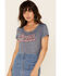 Idyllwind Women's Music Is Medicine Trustie Tee , Navy, hi-res
