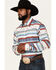 Roper Men's Arrow Horizontal Southwestern Print Long Sleeve Snap Western Shirt , Multi, hi-res