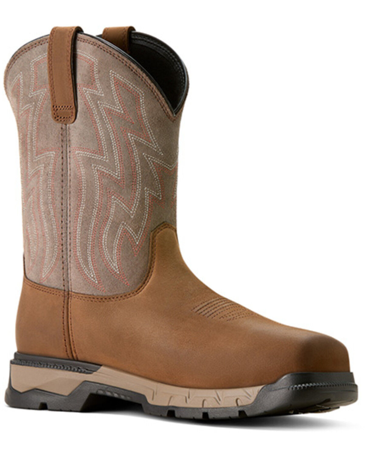 Image #1 - Ariat Men's Rebar Flex Pull-On Work Boots - Composite Toe, Brown, hi-res