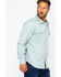 Hawx Men's Twill Pearl Snap Long Sleeve Western Work Shirt - Tall , Grey, hi-res