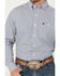 George Strait by Wrangler Men's Plaid Print Long Sleeve Button-Down Western Shirt, Navy, hi-res