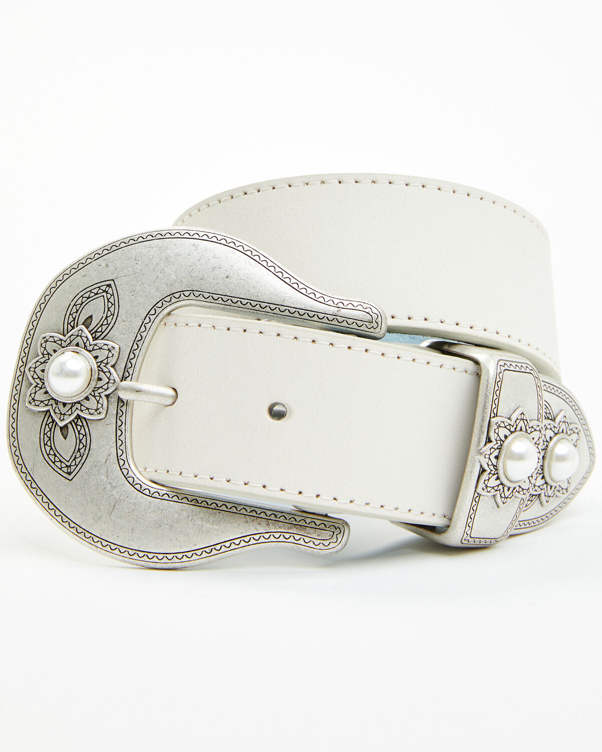 Image #1 - Shyanne Women's Pearl Bridal Belt, White, hi-res