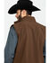 Image #5 - Justin Men's Chocolate Laminated Bonded Vest , , hi-res