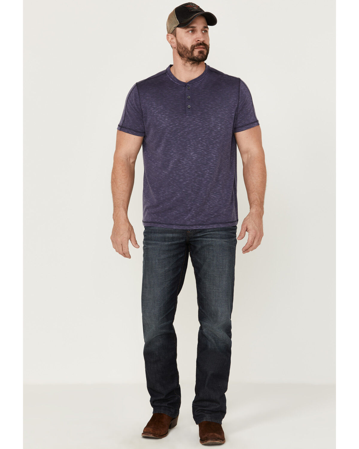 Image #2 - Flag & Anthem Men's Momentum Performance Slub Henley T-Shirt, Navy, hi-res