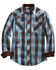 Tin Haul Men’s Turquoise Plaid Short Sleeve Western Shirt , Brown, hi-res