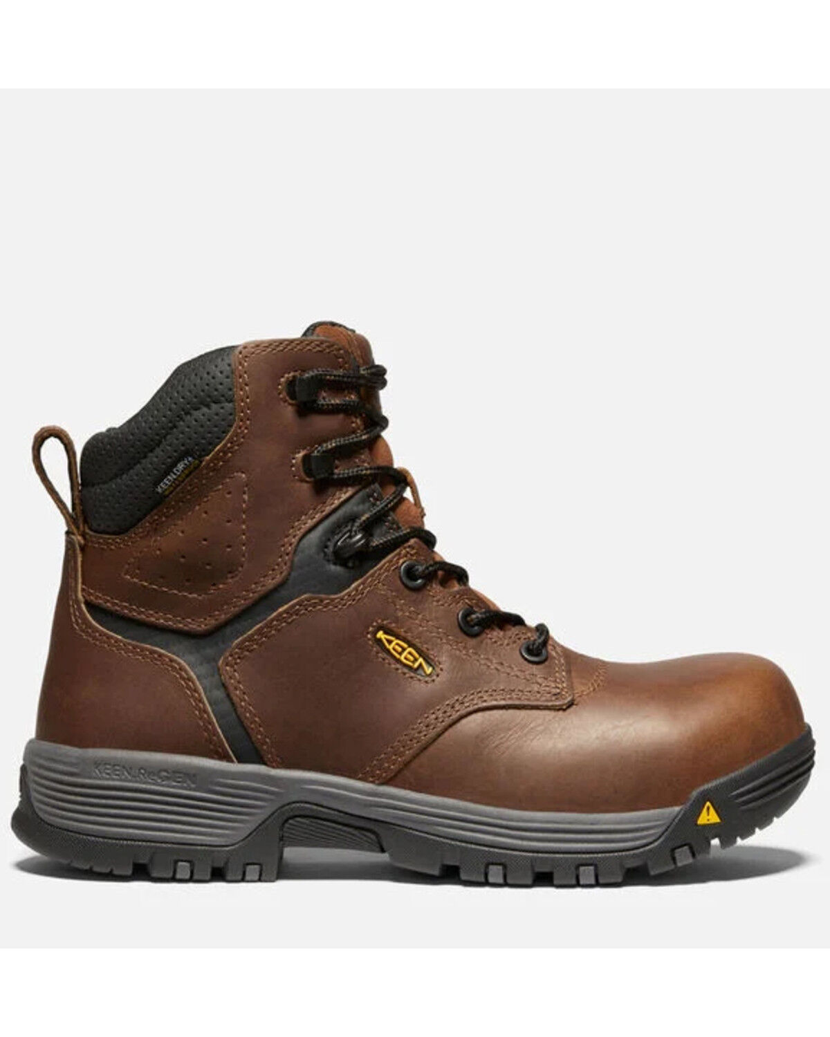 Image #1 - Keen Women's Chicago Waterproof Work Boots - Carbon Toe, Brown, hi-res
