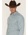 Image #2 - Gibson Trading Co Men's Digital Mind Geo Print Long Sleeve Button-Down Western Shirt, Aqua, hi-res
