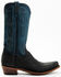 Image #2 - Lucchese Men's Two-Tone Roughout Western Boots - Square Toe, Black, hi-res