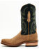 Image #3 - RANK 45® Men's Archer Roughout Western Boots - Square Toe, Forest Green, hi-res