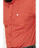 Image #3 - Cinch Men's Geo Print Short Sleeve Button-Down Western Shirt, Red, hi-res