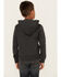 Image #4 - Wrangler Boys' Caviar Logo Hood Sweatshirt, Black, hi-res