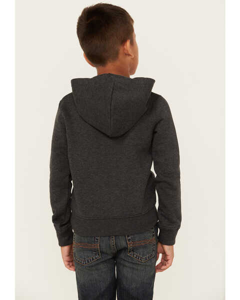 Image #4 - Wrangler Boys' Caviar Logo Hood Sweatshirt, Black, hi-res