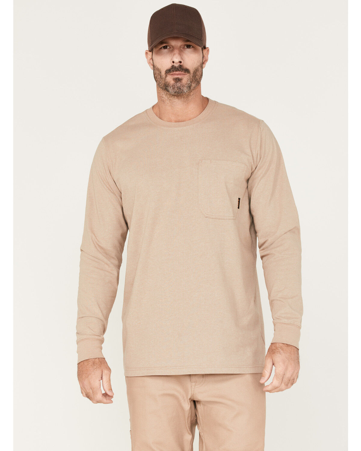 Image #1 - Hawx Men's Forge Solid Work Pocket T-Shirt - Big & Tall, Natural, hi-res