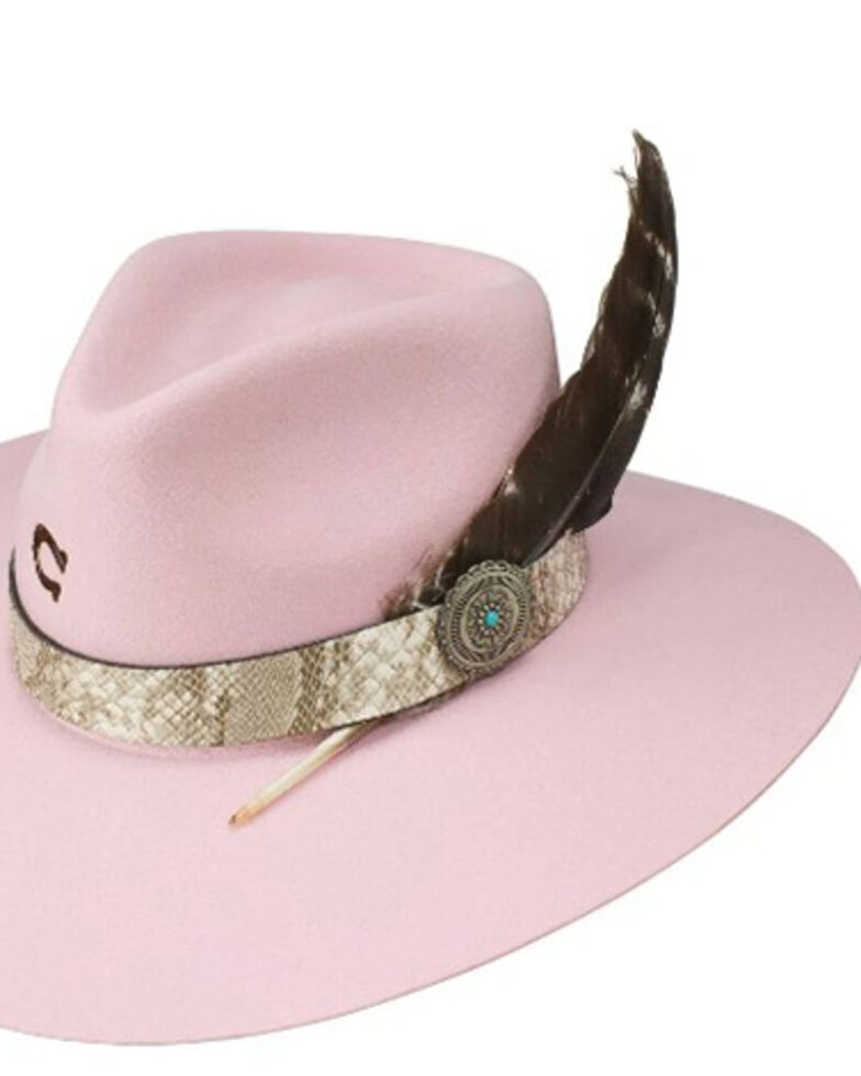 Charlie 1 Horse Women's Pink Sidewinder Western Wool Hat , Pink, hi-res