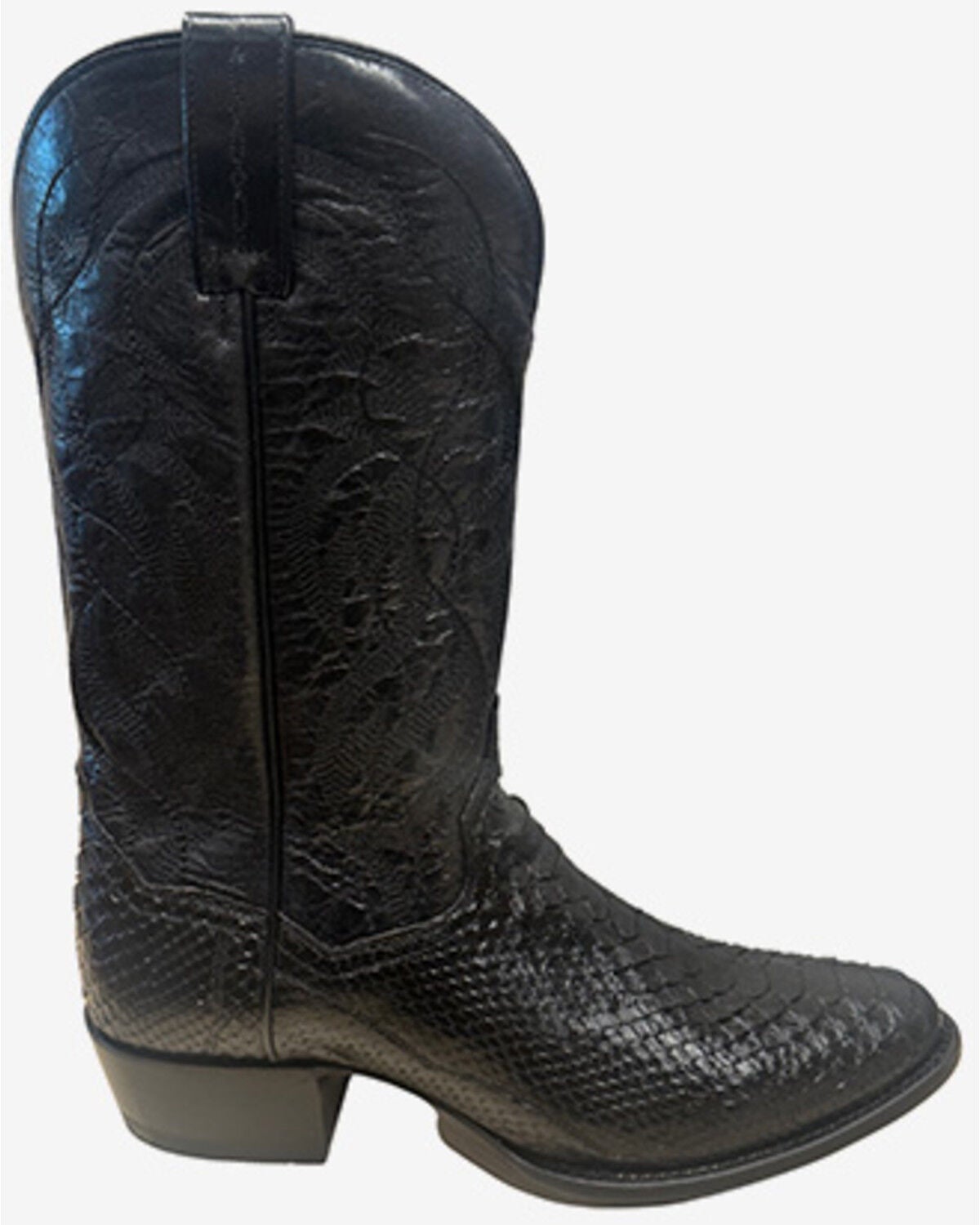 Dan Post Men's Manning Exotic Python Western Boots - Round Toe, Black, hi-res