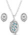 Image #2 - Montana Silversmiths Women's World's Feather Jewelry Set - 2 Piece, Silver, hi-res