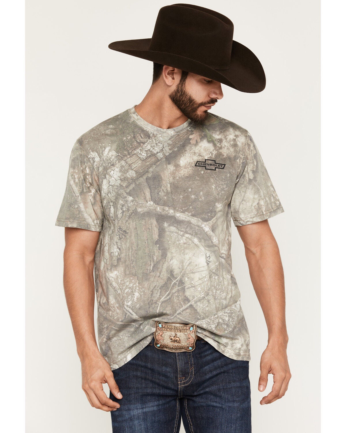 Image #2 - Buckwear Men's Chevy All American Camo Print Short Sleeve Graphic T-Shirt, Camouflage, hi-res