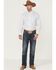 Resistol Men's Milton Small Check Plaid Long Sleeve Button Down Western Shirt , White, hi-res