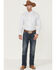Resistol Men's Milton Small Check Plaid Long Sleeve Button-Down Western Shirt , White, hi-res