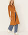 Shyanne Women's Faux Suede Crochet Duster Jacket, Caramel, hi-res