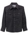 Image #1 - Wrangler 20X Boys' Paisley Print Long Sleeve Snap Stretch Western Shirt, Black, hi-res