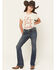 Image #3 - Shyanne Girls' Scout Dark Wash Embroidered Bootcut Stretch Denim Jeans, Dark Wash, hi-res