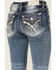 Image #2 - Miss Me Women's Medium Wash Geometric Braid Mid Rise Bootcut Stretch Denim Jeans, Medium Wash, hi-res