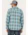 Image #4 - Brixton Men's Bowery Soft Weave Long Sleeve Button Down Flannel Shirt, Teal, hi-res