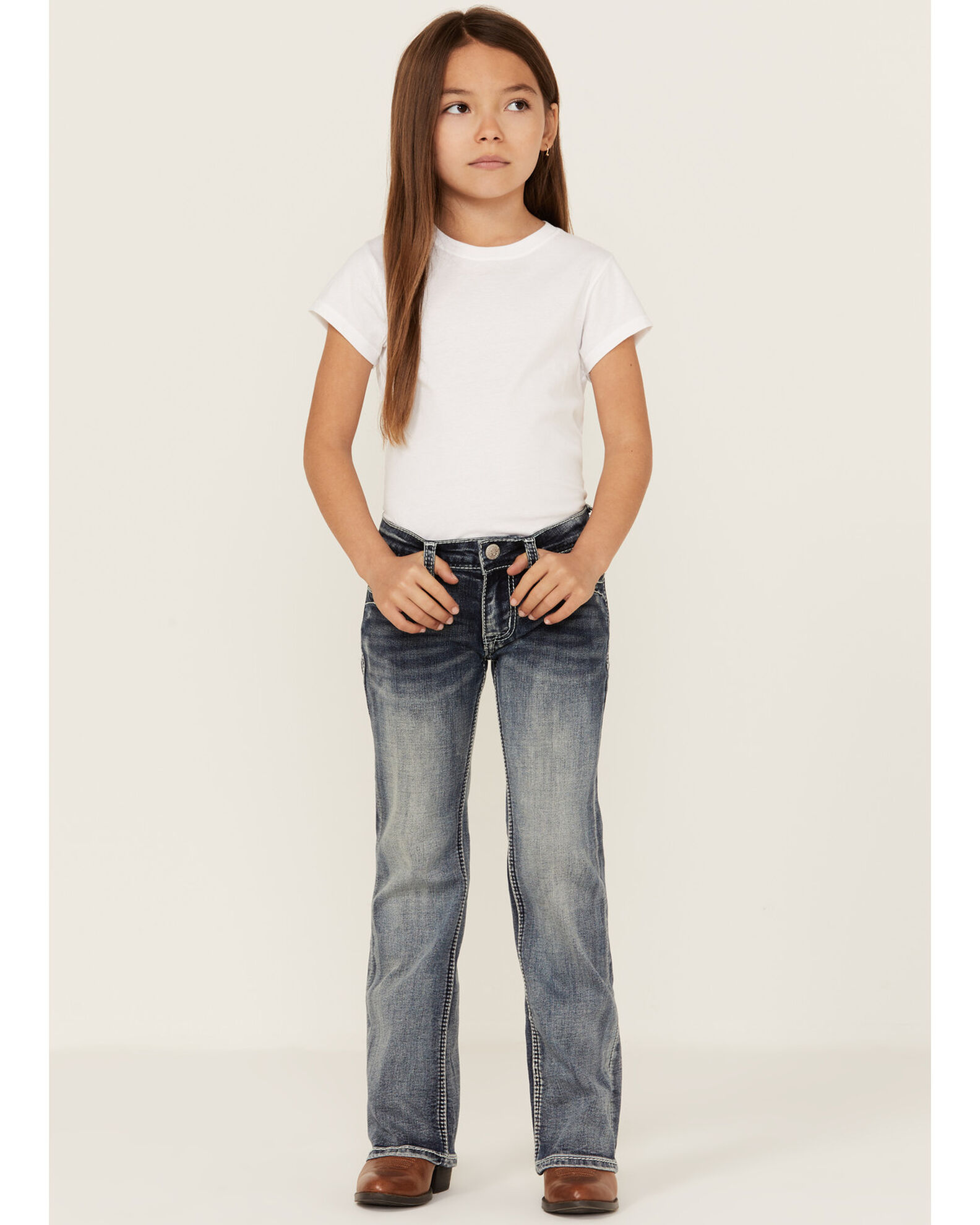 Little girl bootcut jeans 2025