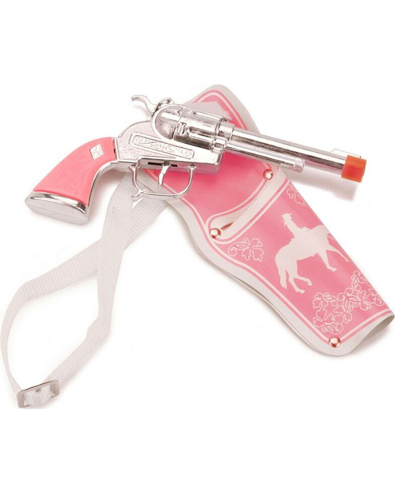 Parris Girls' Western Cowgirl Toy Cap Gun Set, Pink, hi-res