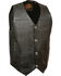 Image #1 - Milwaukee Leather Men's Buffalo Snap Plain Side Vest - 4X, Black, hi-res