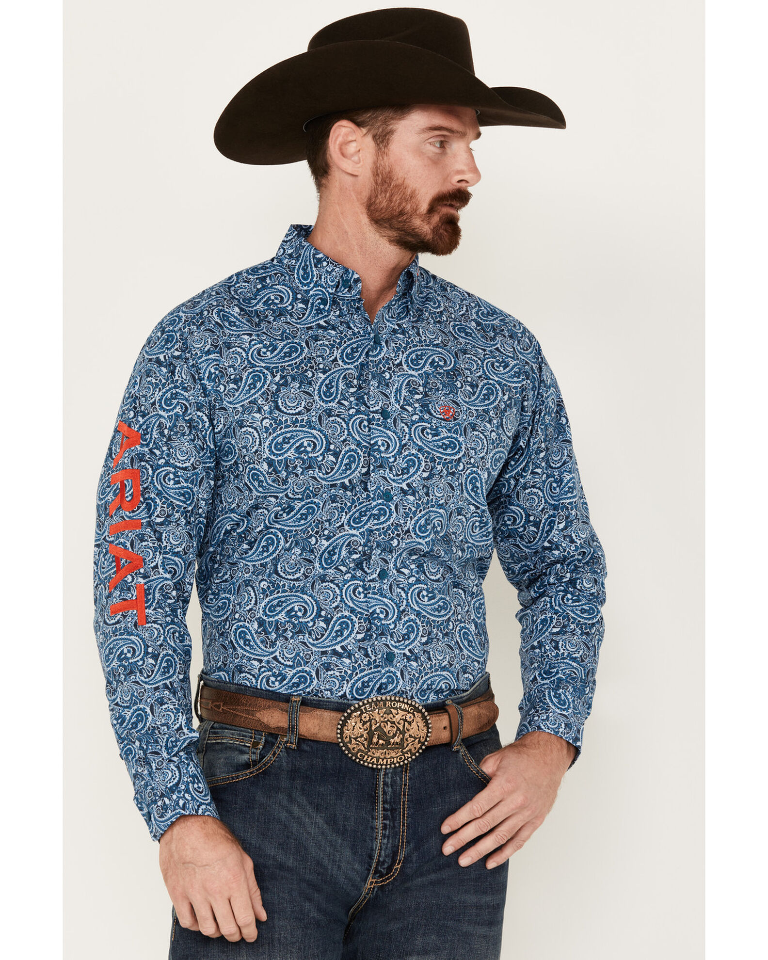 Ariat Men s Team Wayde Paisley Print Long Sleeve Button Down Western Shirt Sheplers