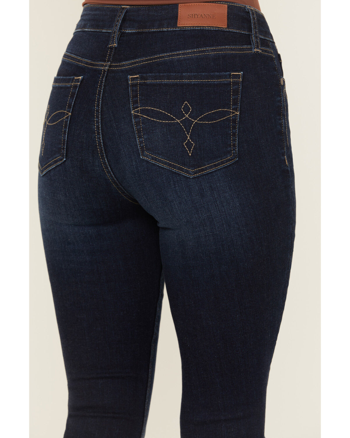 Image #4 - Shyanne Women's Celeste Dark Wash High Rise Sculpt Bootcut Stretch Denim Jeans, Dark Wash, hi-res