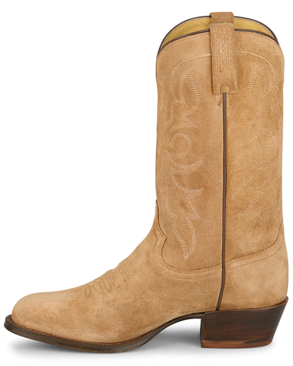 Image #3 - Tony Lama Men's Plano Suede Western Boots - Round Toe, Tan, hi-res